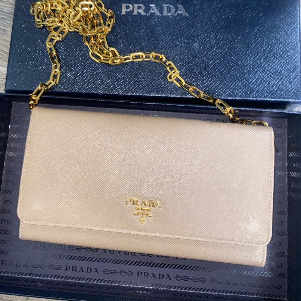 Prada Nude Wallet on the Chain